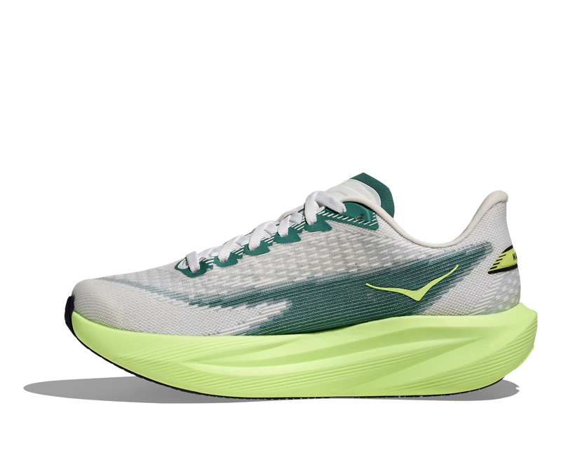 Hoka Mach 7 Running Shoe Mens in Frost/Neon Yuzu-7