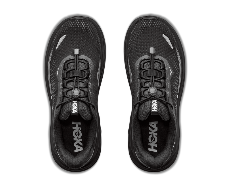 Hoka Clifton 11 GoreTex Wide Road Running Shoes Womens in Black/Black-7