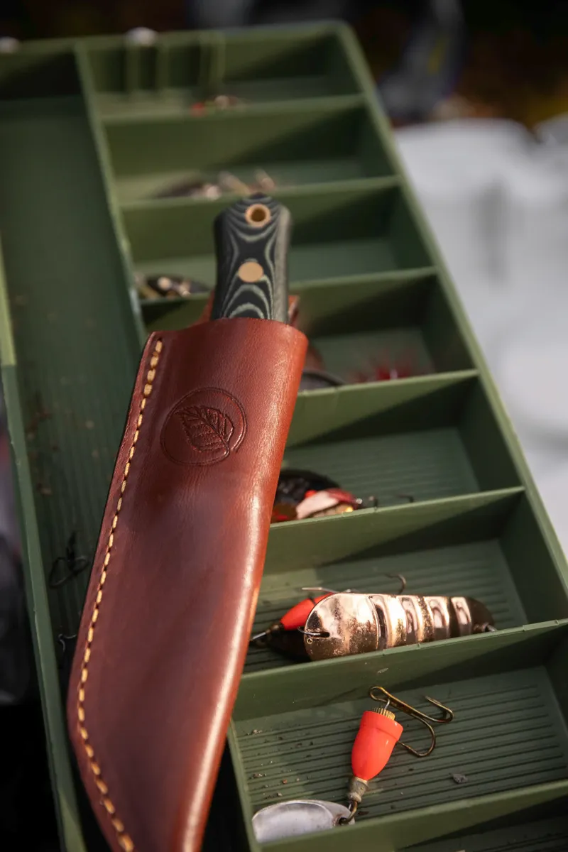 Casstrom No. 8 SFK Brunkskniv in Green Micarta-3