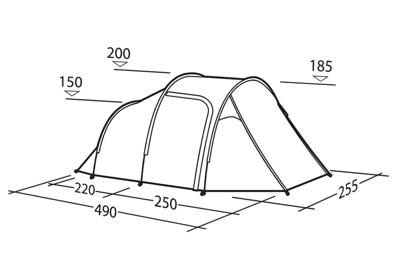 Robens Cima Versa 4 Person Family Tent in Green with FREE Footprint-8