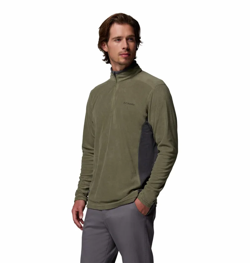 Columbia Klamath Range II Half Zip Mens in Stone Green/Shark-2