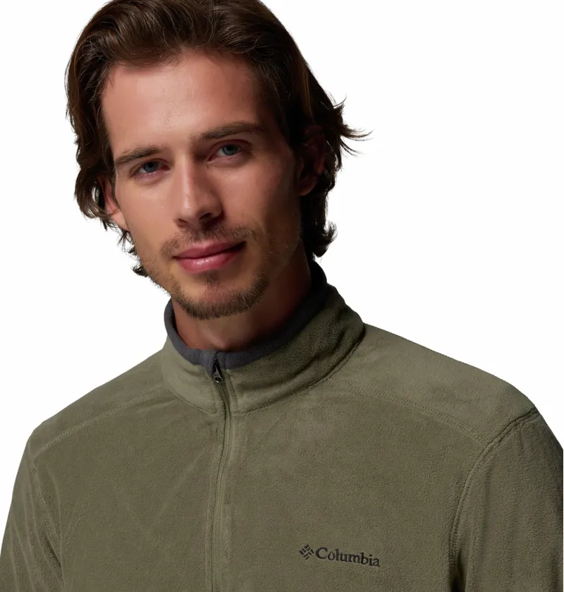 Columbia Klamath Range II Half Zip Mens in Stone Green/Shark-3