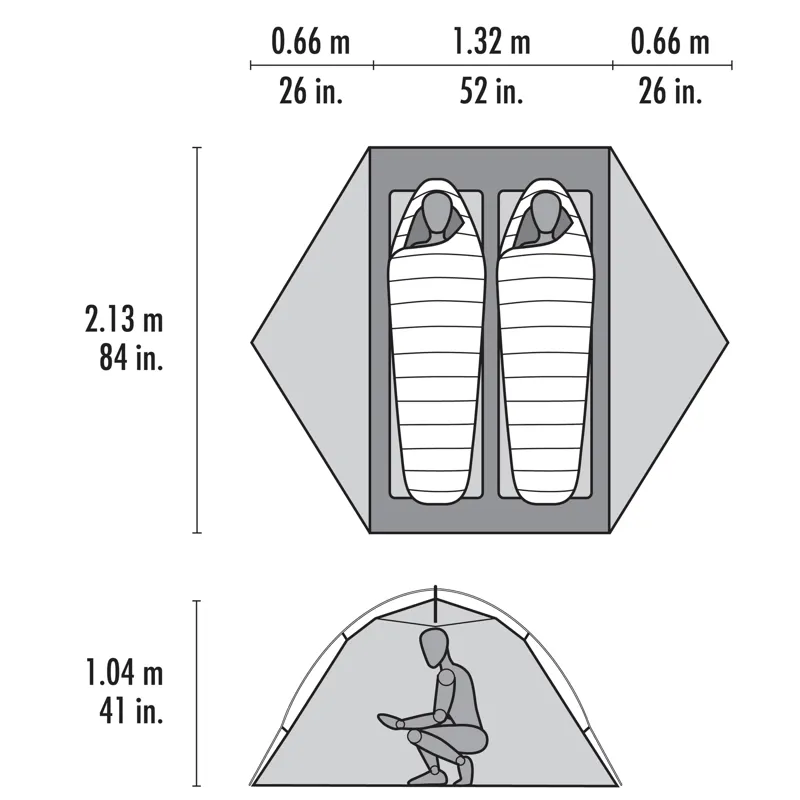 MSR Elixir 2 Person Backpacking Tent in Green-8