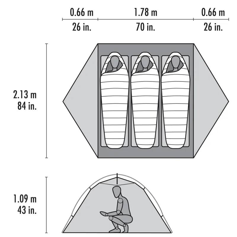 MSR Elixir 3 Person Backpacking Tent in Green-10
