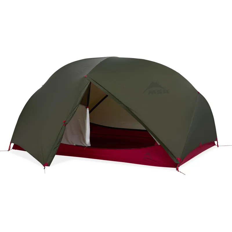 MSR Hubba Hubba Bikepack 2 Person Tent in Green