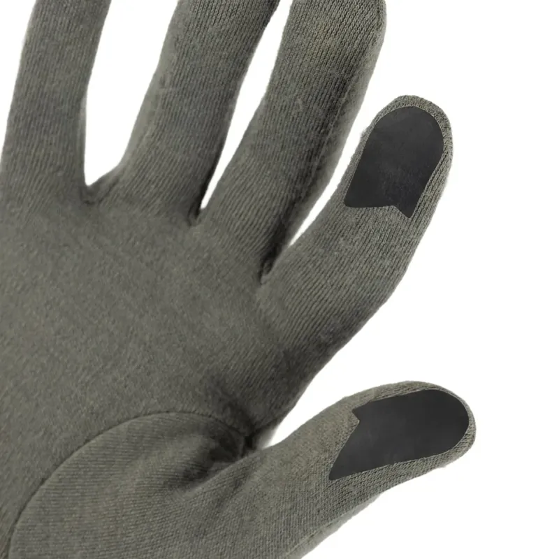 Buff Merino Midweight Gloves in Dark Khaki-2