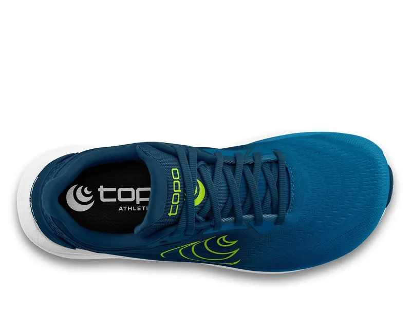Topo Phantom 4 Wide Running Shoe Mens in Blue/Lime-4