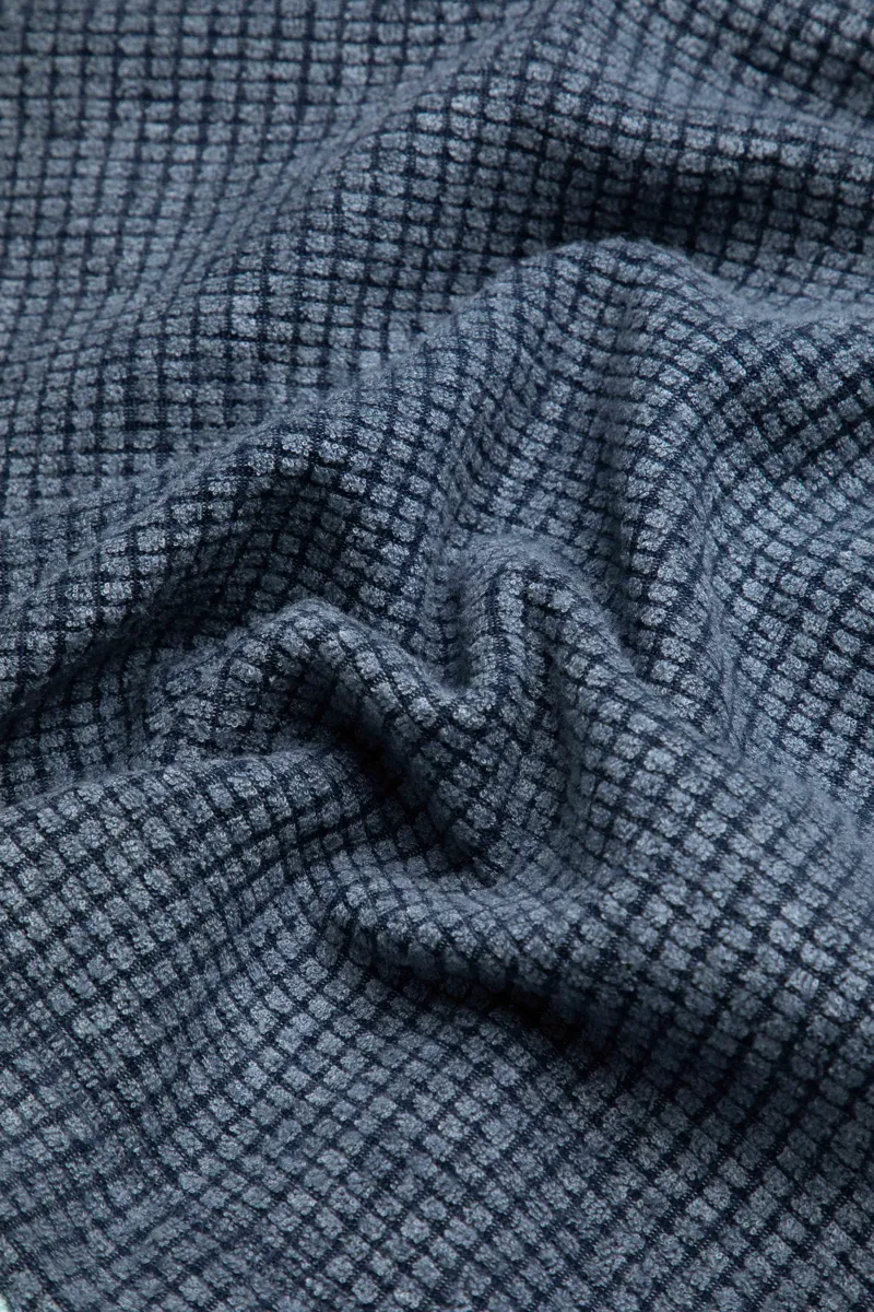 Weird Fish Ariana Eco Full Zip Grid Fleece Womens in Rich Navy-6