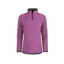 Weird Fish Beye Eco 1/4 Zip Grid Fleece Womens in Dark Raspberry