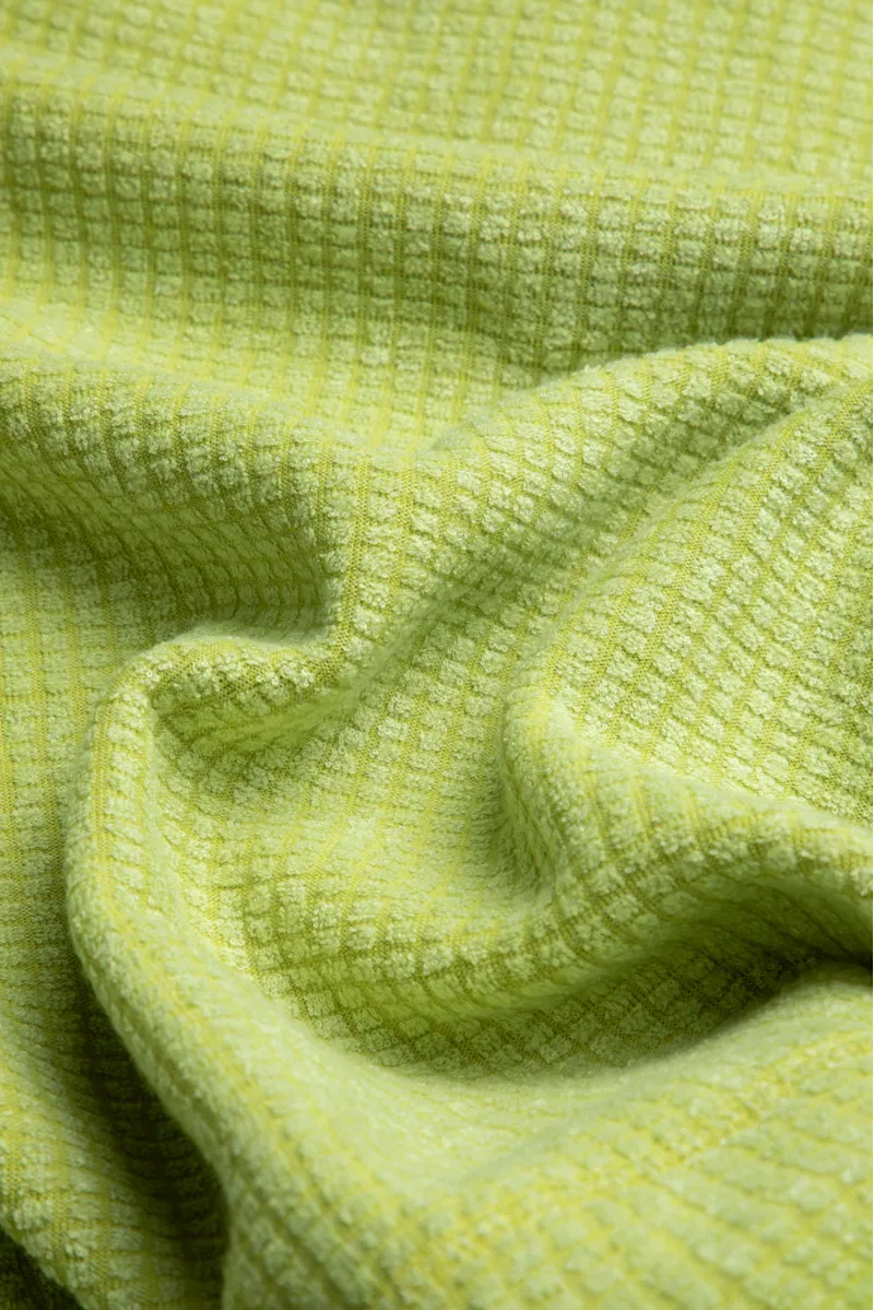 Weird Fish Beye Eco 1/4 Zip Grid Fleece Womens in Tarragon-7
