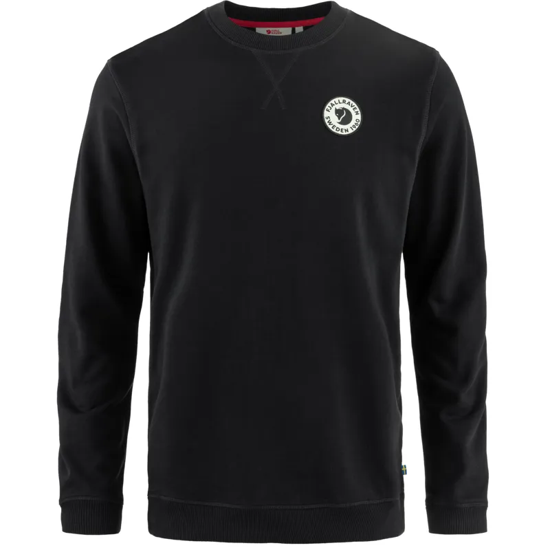 Fjallraven 1960 Logo Badge Sweater Mens in Black