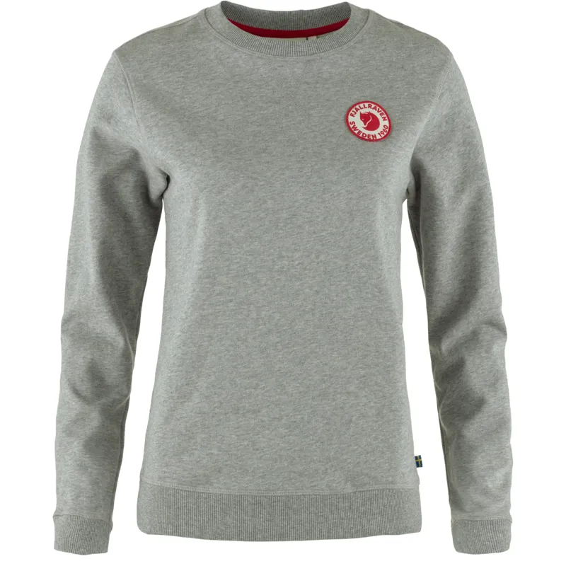 Fjallraven 1960 Logo Badge Sweater Womens in Grey/Melange