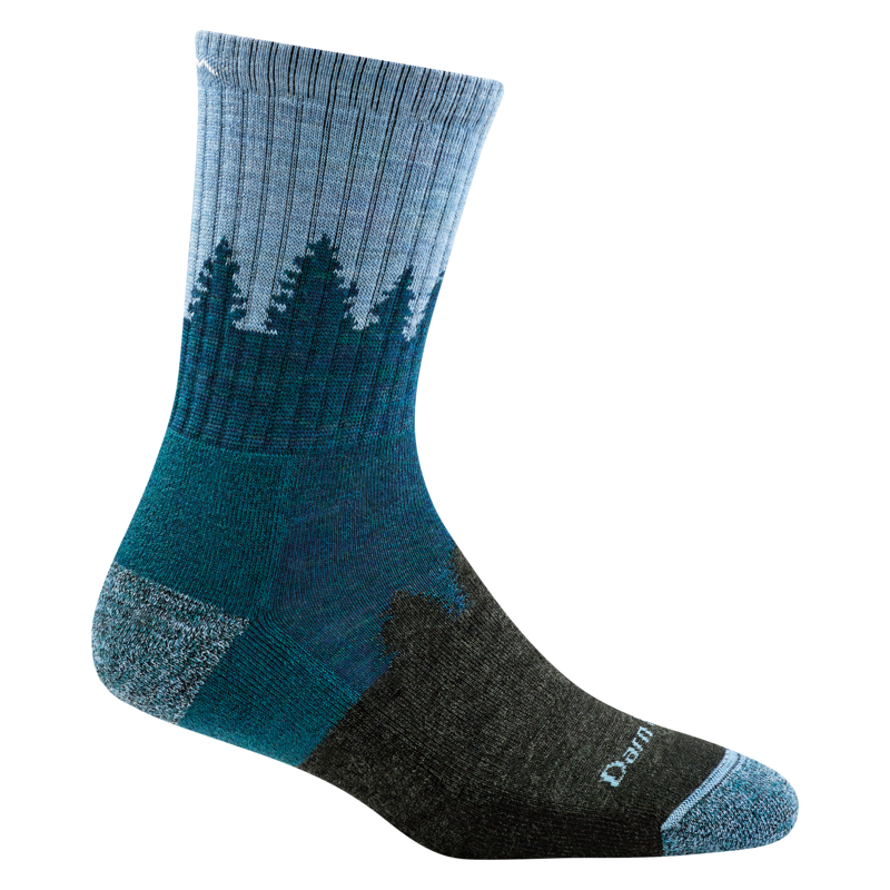 Darn Tough Treeline Micro Crew Midweight Socks Womens in Blue-1