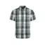 Weird Fish Judd Organic Short Sleeve Check Shirt Mens in Dusty White