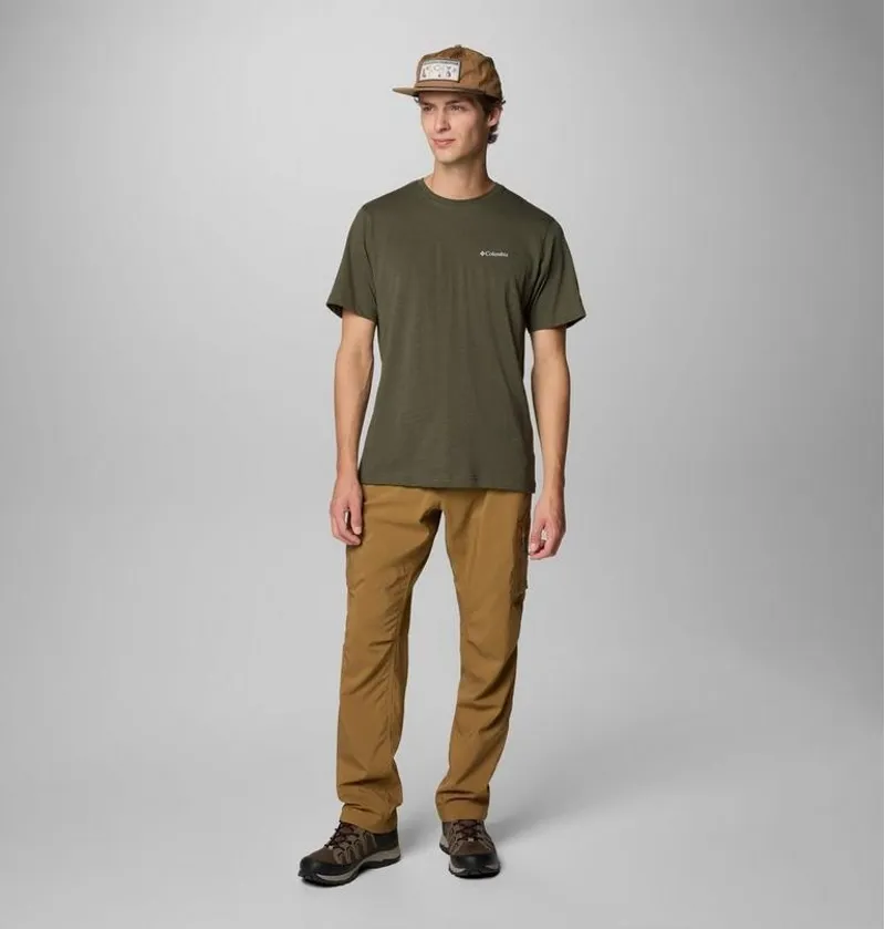 Columbia Thistletown Hills SS T-Shirt Men's in Greenscape Heather-1