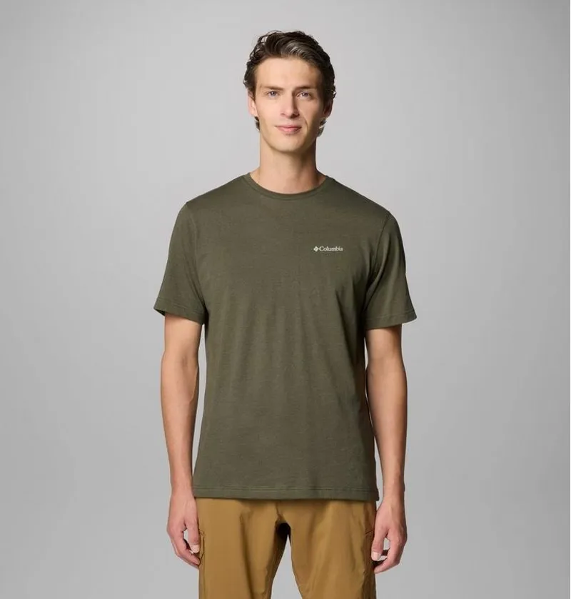 Columbia Thistletown Hills SS T-Shirt Men's in Greenscape Heather-3