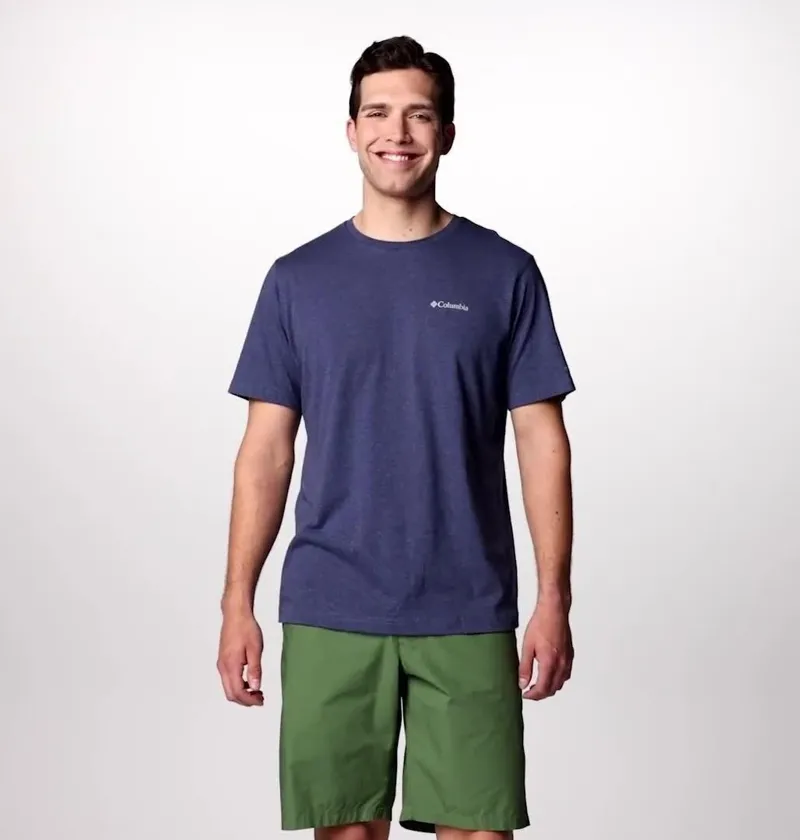Columbia Thistletown Hills SS T-Shirt Men's in Dark Mountain Heather-1