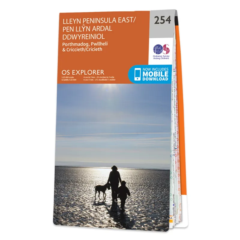 OS 254 Lleyn Peninsula East Map
