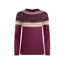 Weird Fish Lowell Eco Fair Isle Jumper Womens in Boysenberry
