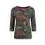 Weird Fish Pinto Organic Printed Jersey Tee Womens in Fir Green