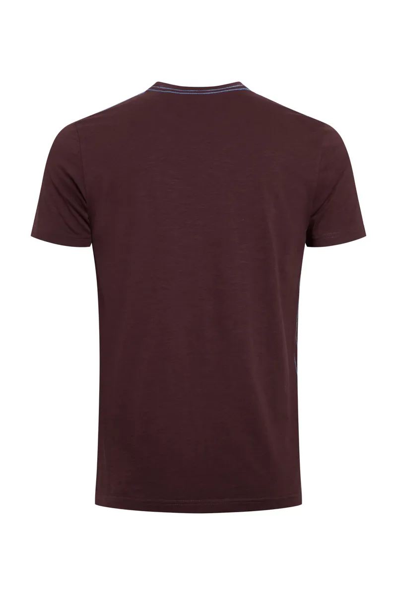 Weird Fish Footgills Organic Graphic Tee Mens in Mulled Wine-1