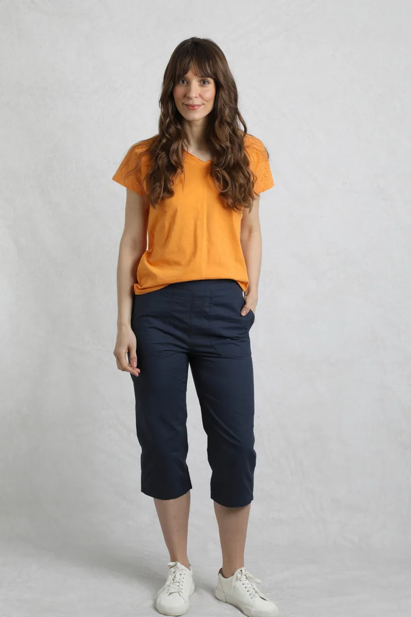 Weird Fish Anyar Ripstop Trousers in Navy-2
