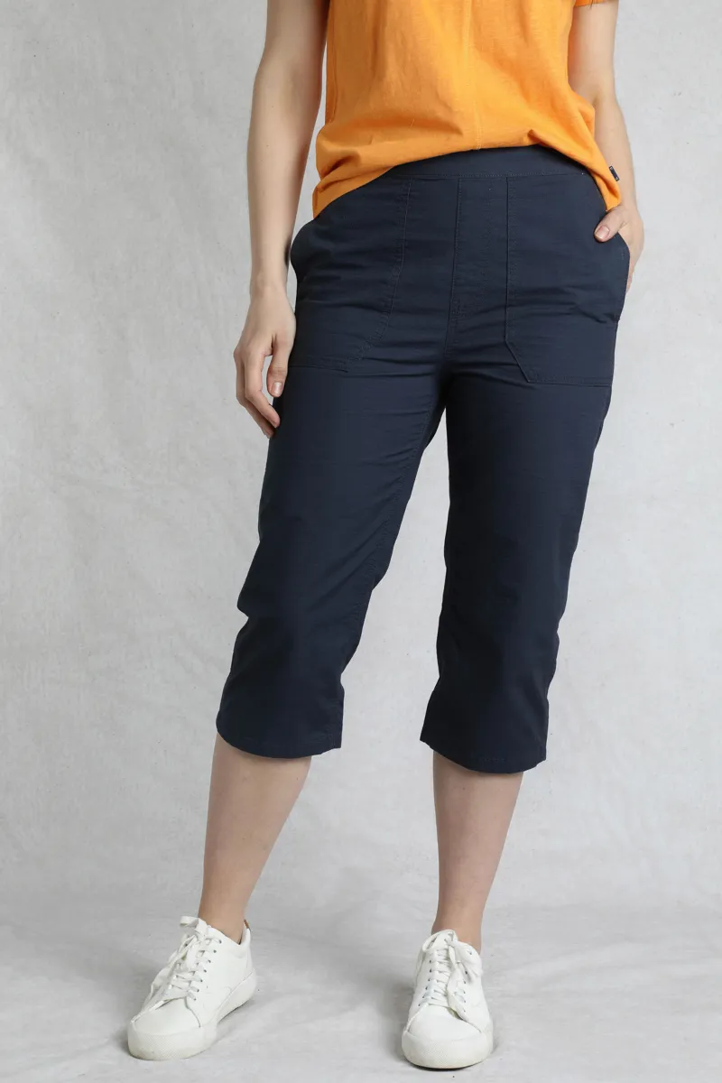 Weird Fish Anyar Ripstop Trousers in Navy-4