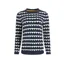 Weird Fish Tyla Cosy Knit Scalloped Jumper Womens in Navy