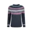 Weird Fish Lowell Eco Fair Isle Jumper Womens in Navy