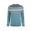 Weird Fish Lowell Eco Fair Isle Jumper Womens in Smoked Blue