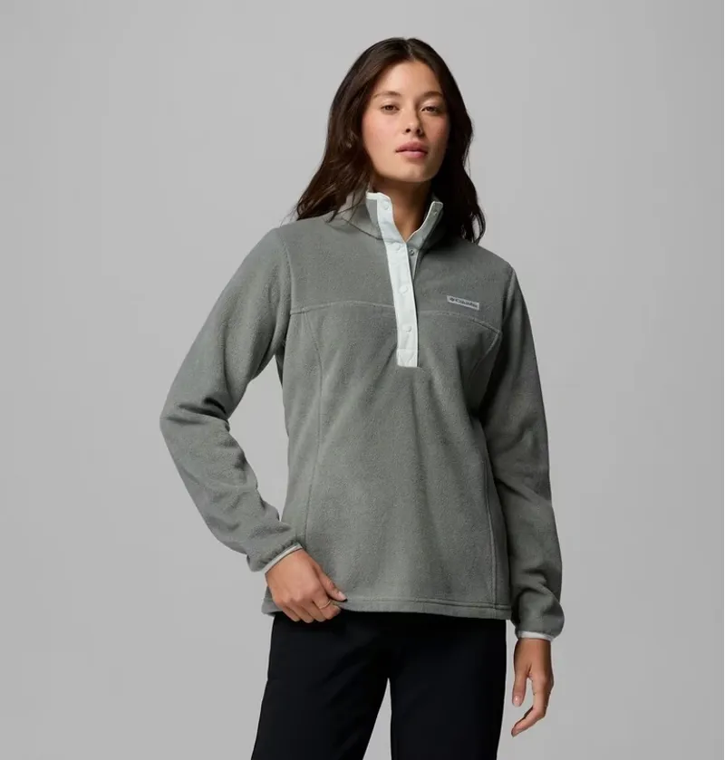 Columbia Benton Springs 1/2 Snap Pullover II Womens in Sedona Sage/Tea-1