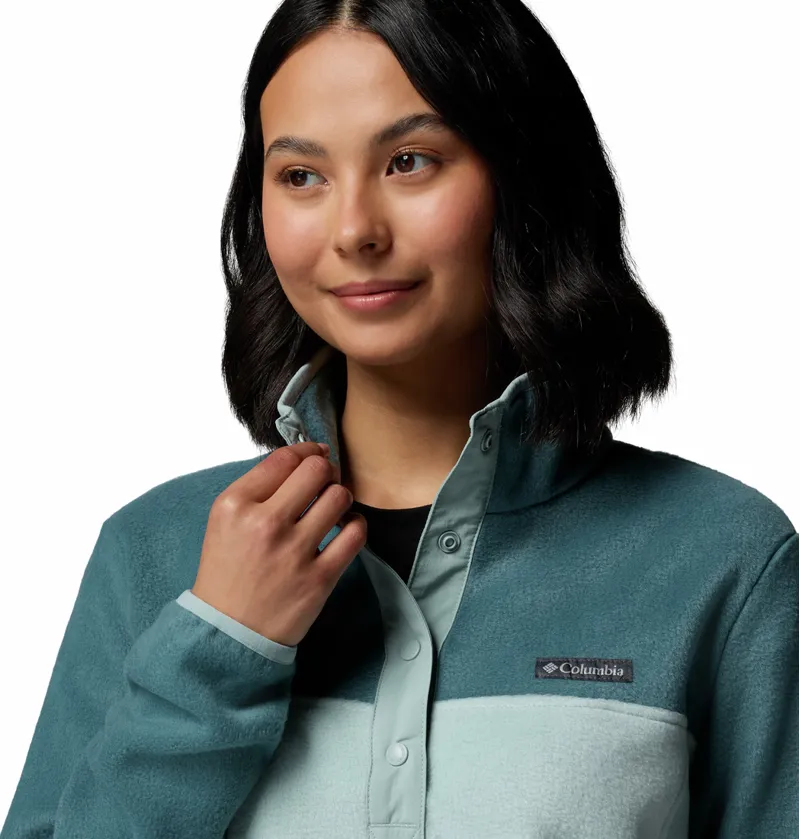 Columbia Benton Springs 1/2 Snap Pull Over II Womens in Crushed Blue/Everblue-1