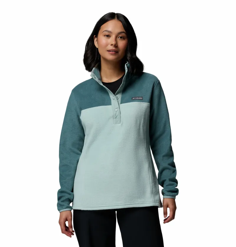 Columbia Benton Springs 1/2 Snap Pull Over II Womens in Crushed Blue/Everblue-3