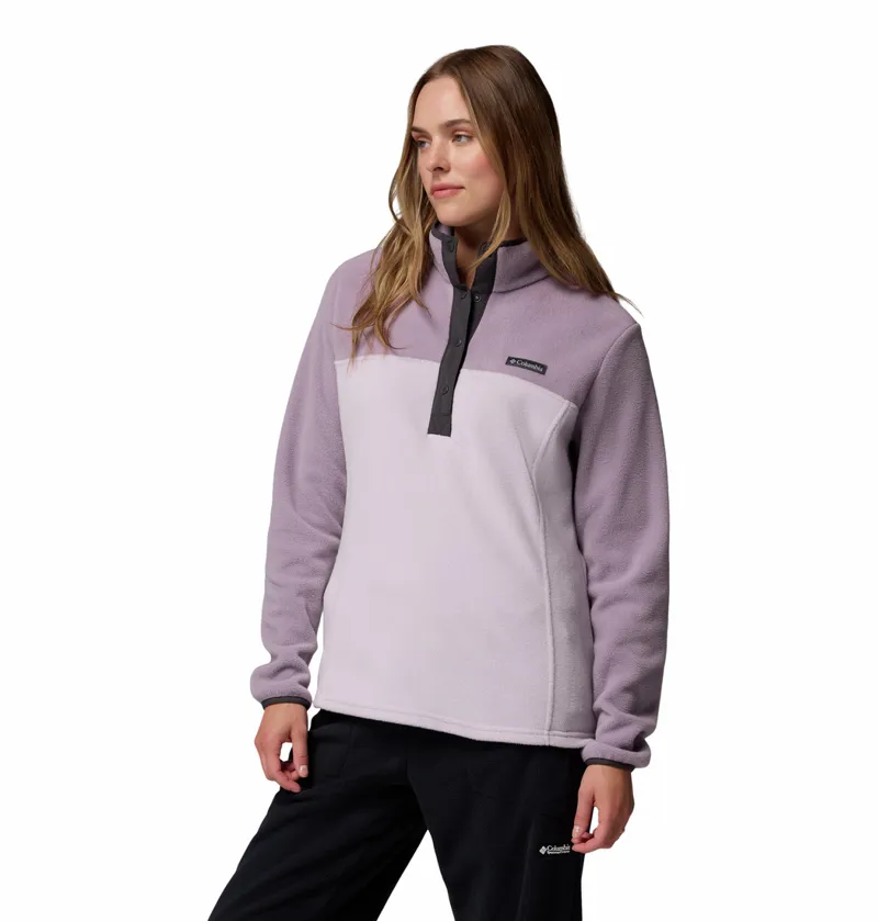 Columbia Benton Springs 1/2 Snap Pull Over II Womens in Lavender Pearl/Shale Purple/Shark-1