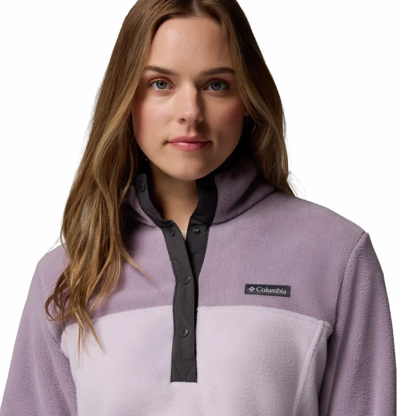 Columbia Benton Springs 1/2 Snap Pull Over II Womens in Lavender Pearl/Shale Purple/Shark-3
