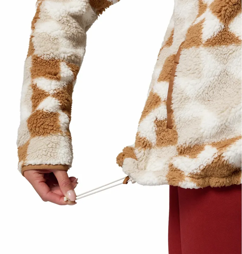 Columbia Womens West Bend Print Full Zip II in Camel Brown/Cozy Quilt-6
