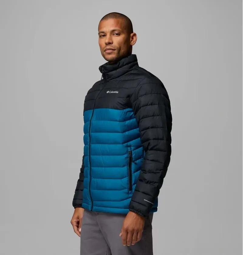 Columbia Powder Lite II Hooded Jacket Mens in Phoenix Blue/Black-3