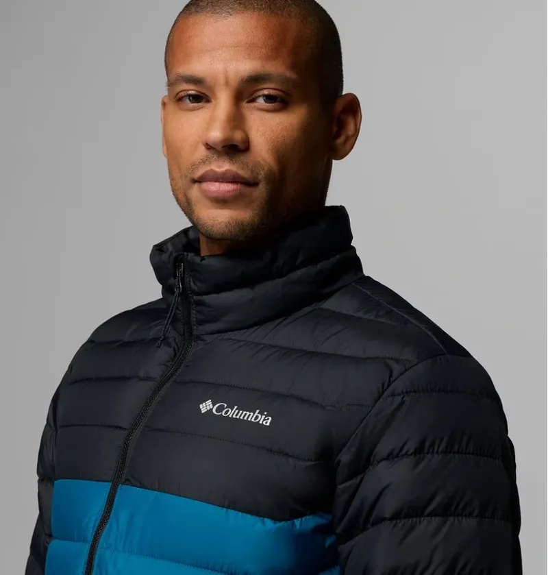 Columbia Powder Lite II Hooded Jacket Mens in Phoenix Blue/Black-5