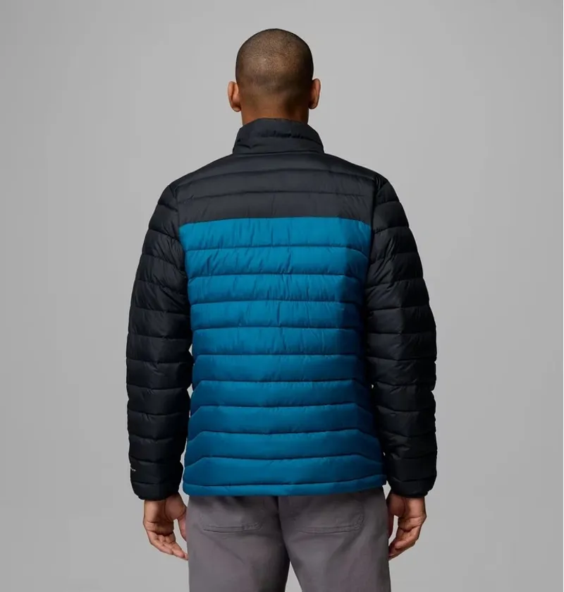 Columbia Powder Lite II Hooded Jacket Mens in Phoenix Blue/Black-2