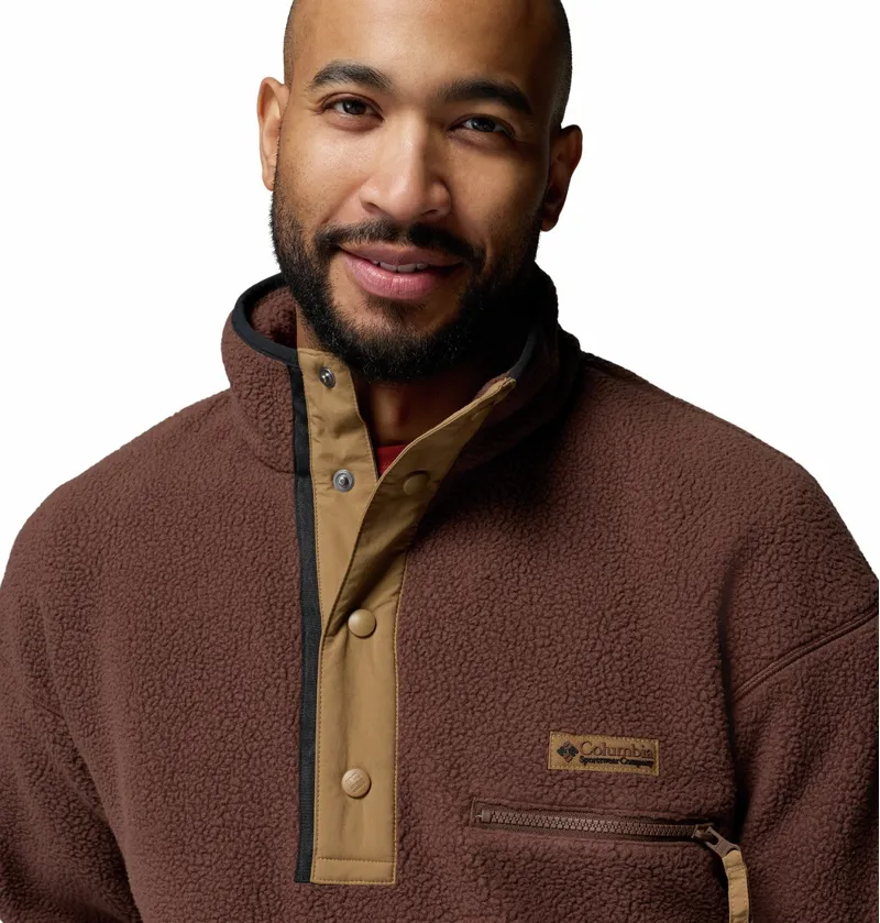 Columbia Helvetia II Half Snap Fleece Mens in Tobacco-4