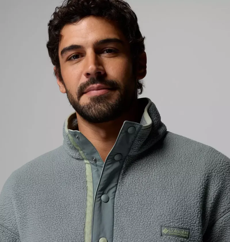 Columbia Helvetia II Half Snap Fleece Mens in Greenscape-9