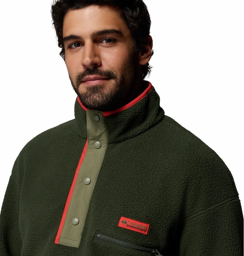 Columbia Helvetia II Half Snap Fleece Mens in Greenscape-4