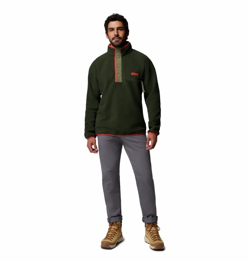 Columbia Helvetia II Half Snap Fleece Mens in Greenscape-3