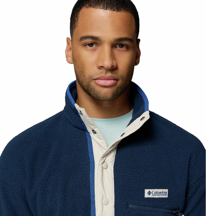Columbia Helvetia II Half Snap Fleece Mens in Collegiate Navy-4