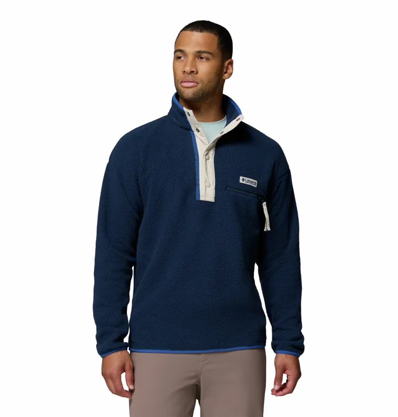 Columbia Helvetia II Half Snap Fleece Mens in Collegiate Navy