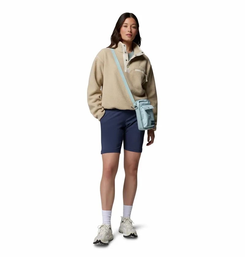 Columbia Helvetia II Cropped Half Snap Fleece Womens Ancient Fossil-4