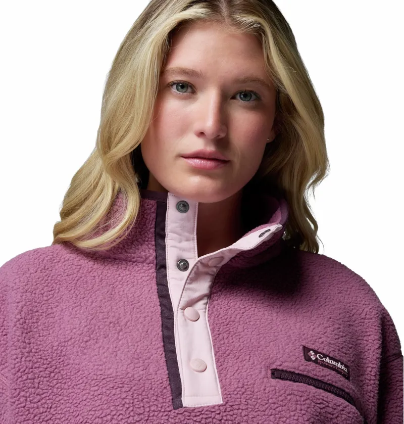 Columbia Helvetia II Cropped Half Snap Fleece Womens Antique Mauve-3