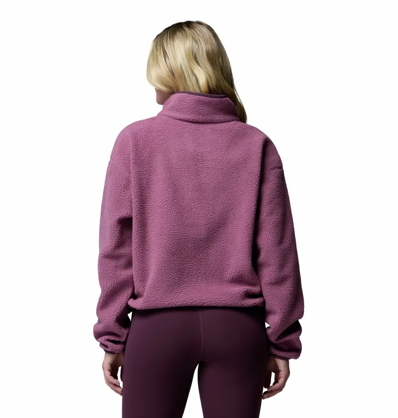 Columbia Helvetia II Cropped Half Snap Fleece Womens Antique Mauve-2