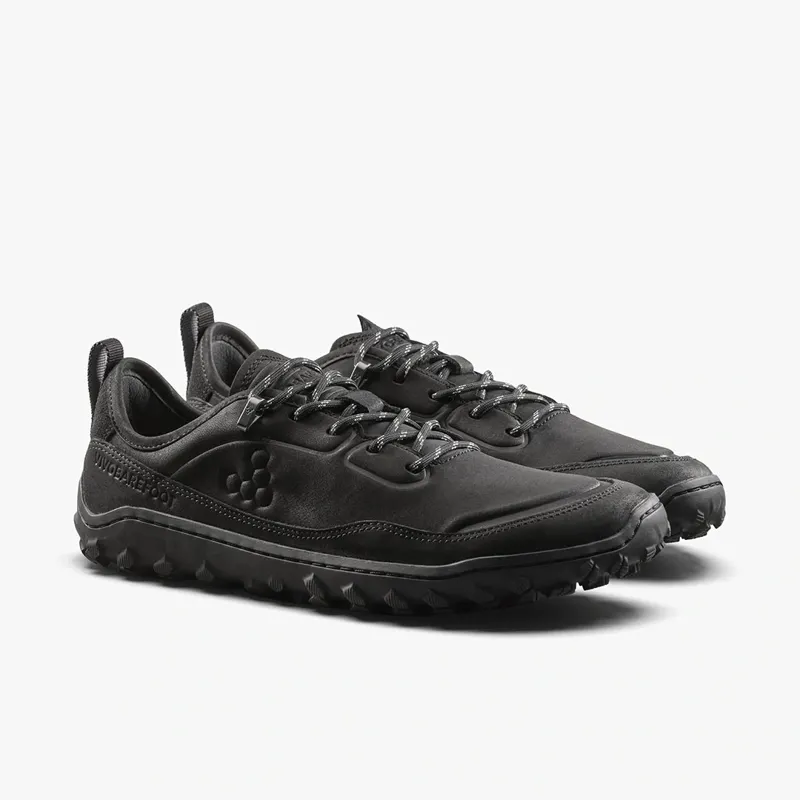 Vivobarefoot Tracker Leather AT Low II Womens Shoes in Obsidian-3