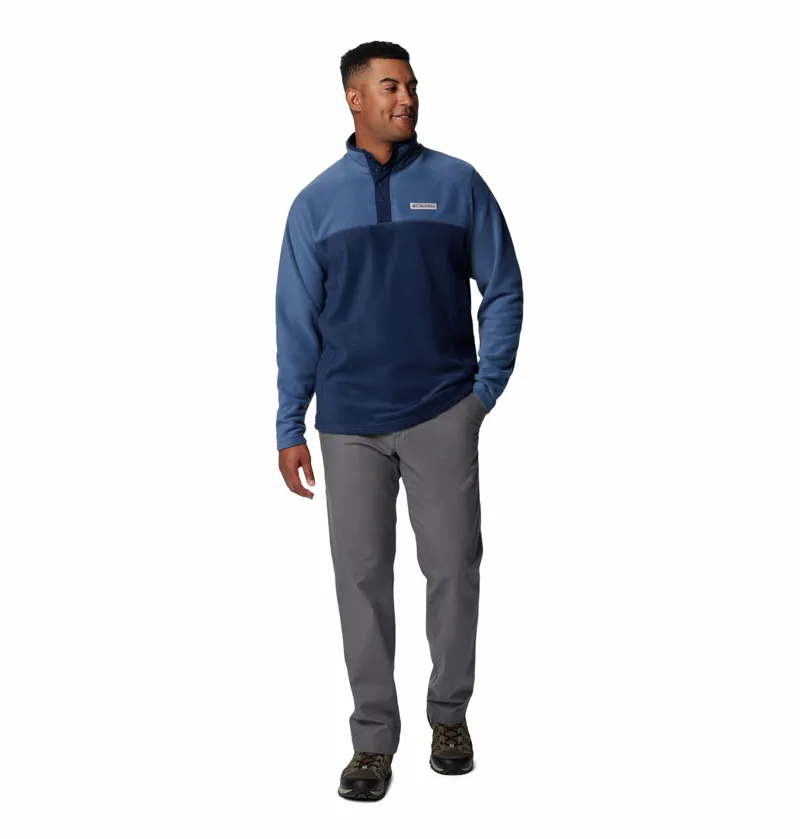 Columbia Steens Mountain Half Snap II Mens in Collegiate Navy/Dark Mountain-4
